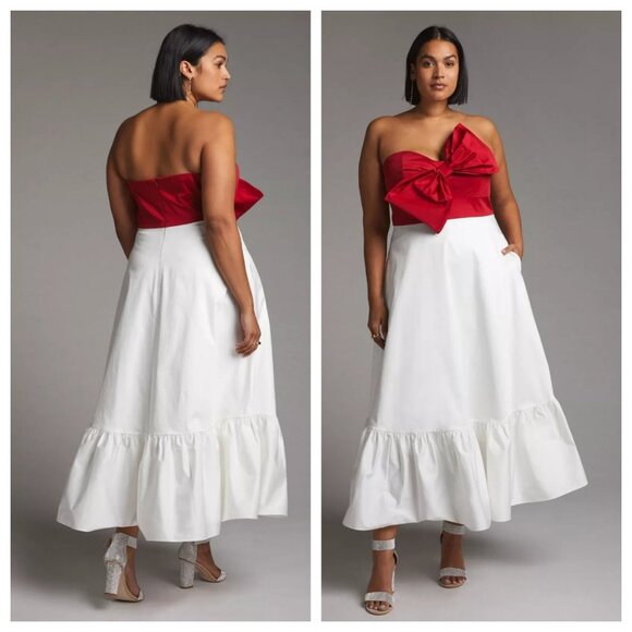 HUTCH Anthropologie Bow-Tie Maxi Dress - Picture 1 of 4